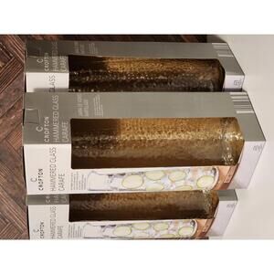 3- Crofton Hammered Glass Carafe - 40.5 oz Capacity